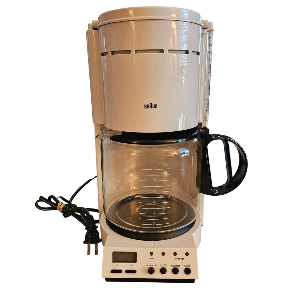 MCM Braun Aromaster Dieter Rams Coffee Maker White 12 Cup Type 3092F Germany